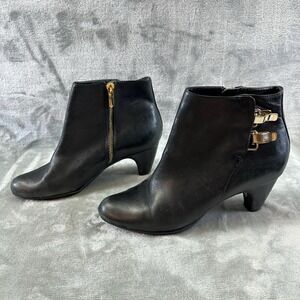 Sam Edelman Ankle Bootie Women's 7.5 Black Leather "Marmont"